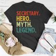 Secretary Hero Myth Legend Retro Vintage Sekretär T-Shirt Lustige Geschenke