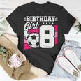Soccer Birthday Party - 8 Year Old Girl - 8Th Birthday Unisex T-Shirt Unique Gifts