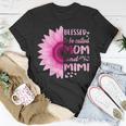 Sunflower Blessed To Be Called Mom And Mimi Gift For Womens Unisex T-Shirt Unique Gifts