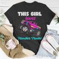 This Girl Loves Monster Trucks Funny Pink Monster Truck Girl Unisex T-Shirt Unique Gifts