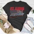 Uss Alabama Bb-60 Ww2&Cold War Veteran Battleship Boy Dad T-Shirt Funny Gifts