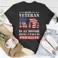 Veteran Papa Military Dad Army Fathers Day Gift Gift For Mens Unisex T-Shirt Unique Gifts