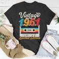 Vintage 1961 Wedding Anniversary Born In 1961 Birthday Party V3 T-Shirt Funny Gifts