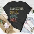 Vintage 1982 40Th Birthday Awesome Since June 1982 T-Shirt Funny Gifts