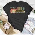 Vintage 1989 Birthday Gifts Guitar Lovers 34Th Birthday Unisex T-Shirt Unique Gifts
