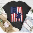 Vintage American Flag Basketball Adult Dad Mom & Kids Gift For Mens Unisex T-Shirt Unique Gifts