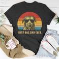 Vintage Best Dog Dad EverIrish Wolfhound T-Shirt Funny Gifts