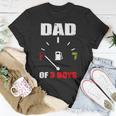 Vintage Dad Dad Of 3 Boys Battery Low Fathers Day T-Shirt Funny Gifts