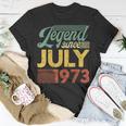 Vintage Legend Seit Juli 1973 Geburtstag T-Shirt Lustige Geschenke