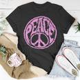 Vintage Pink Peace Sign 60S 70S Hippie Retro Peace Symbol Unisex T-Shirt Unique Gifts