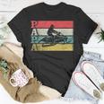 Vintage Retro Snowmobile Papa Snowmobiling Silhouette T-Shirt Funny Gifts