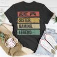 Vintage Tante Siter Gaming Legende Retro Video Gamer Tante T-Shirt Lustige Geschenke