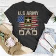 Vintage US Army Proud Dad With American Flag T-Shirt Funny Gifts