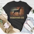 Mens Weimaraner Dad Vintage American Flag Patriotic Weimaraner T-Shirt Funny Gifts