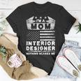 Womens Mom Interior Designer Usa Flag Mother Decorator ArchitectUnisex T-Shirt Unique Gifts