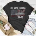 Ww2 American Battleship Uss North Carolina Bb-55 Warships T-Shirt Funny Gifts