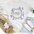 Best Mom Ever Purple Butterflies Lilacs Lavender Unisex T-Shirt Funny Gifts