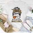 Busy Raising Ballers Basketball And Volleyball Mom Messy Bun Unisex T-Shirt Unique Gifts