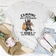 Camping und Vodka Bären-Lagerfeuer T-Shirt, Lustiger Spruch Tee Lustige Geschenke