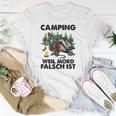 Camping Weil Mord Falsch Ist T-Shirt Lustige Geschenke