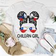 Chilean Girl Messy Hair Chile Pride Patriotic Womens Kids Unisex T-Shirt Unique Gifts