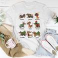 Christmas Deer Dachshund Custom Dog Name Santa Hat Xmas Tree T-shirt Personalized Gifts