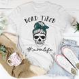 Dead Tired Mom Life Leopard Skull Sunglasses Mothers Day Unisex T-Shirt Unique Gifts
