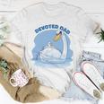 Devoted Dad Swan Fathers Day Gift Unisex T-Shirt Unique Gifts