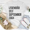 Geburtstag Legendär Seit September 2004 Jahrgang Vintage T-Shirt Lustige Geschenke