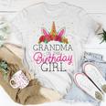 Grandma Of The Birthday Girl Grandmother Unicorn Birthday Unisex T-Shirt Unique Gifts