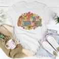 Groovy Grandma Vintage Colorful Flowers Design Grandmother Unisex T-Shirt Unique Gifts