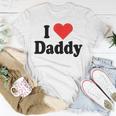 I Love Daddy Heart Gift For Fathers Day Father Dad Daddy Unisex T-Shirt Unique Gifts