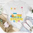 Kids 2 Year Old Birthday Boy Train 2Nd Birthday Boy Unisex T-Shirt Unique Gifts