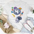 Kids 4Th Birthday Astronaut 4 Year Old Birthday Boy Unisex T-Shirt Unique Gifts
