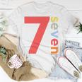 Kids 7Th Birthday Boy 7 Year Old Seven | Party Age 7 Ideas Unisex T-Shirt Unique Gifts