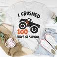 Kids I Crushed 100 Days Of School Boys Girls Monster Truck T-Shirt Funny Gifts