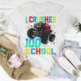 Kids I Crushed 100 Days Of School Monster Truck 100Th Day Boys T-Shirt Funny Gifts