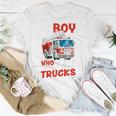 Kids Firefighter Toddler Just A Boy Who Loves Fire Trucks T-Shirt Funny Gifts