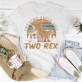 Kids Two Rex 2Nd Birthday Gifts Second Dinosaur 2 Year Old Unisex T-Shirt Unique Gifts