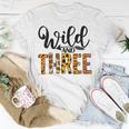 Kids Wild And Three 3Rd Birthday Wild Animals Lover Toddler Baby Unisex T-Shirt Unique Gifts