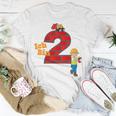 Kinder Geburtstags 2 Jahre Junge Bagger Baumeister T-Shirt Lustige Geschenke