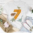 Kinder Geburtstags 7 Jahre Junge Dinosaurier Dino T-Shirt Lustige Geschenke