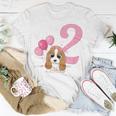 Kinder Geburtstags Kleiner Hund 2 Geburtstag Mädchen 2 Jahre T-Shirt Lustige Geschenke