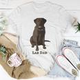 Lab Dad Chocolate Labrador Retriever Dog Lover Unisex T-Shirt Unique Gifts