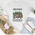 Lustiges Camping T-Shirt Geh Raus, frisst dich ein Bär, Spruch Tee Lustige Geschenke