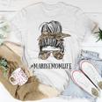 Messy Bun Life Of A Mom Of A Marine Mothers Day Military Gift For Womens Unisex T-Shirt Unique Gifts