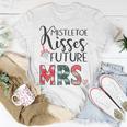 Womens Mistletoe Kisses Future Mrs Engagement Christmas V2T-shirt Funny Gifts
