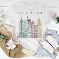 Nyc New York City Manhattan Skylines Statue Of Liberty Unisex T-Shirt Unique Gifts