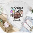 Peace Love Football Nannie Life Mom Grandma Leopard Unisex T-Shirt Unique Gifts