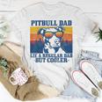 Mens Pitbull Dad Vintage Dog Fathers Day Pitbull T-Shirt Funny Gifts